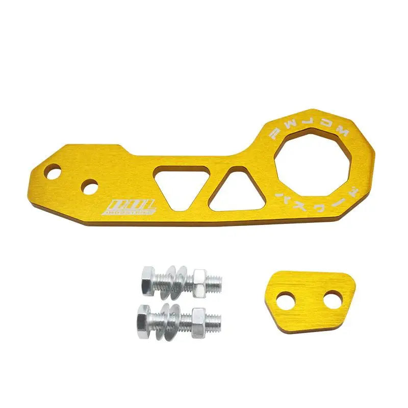 ✔JDM Style Universal Car Rear Tow Hook, CNC Machined Aluminum Alloy Tow Hook with Mounting Brackets & Bolts