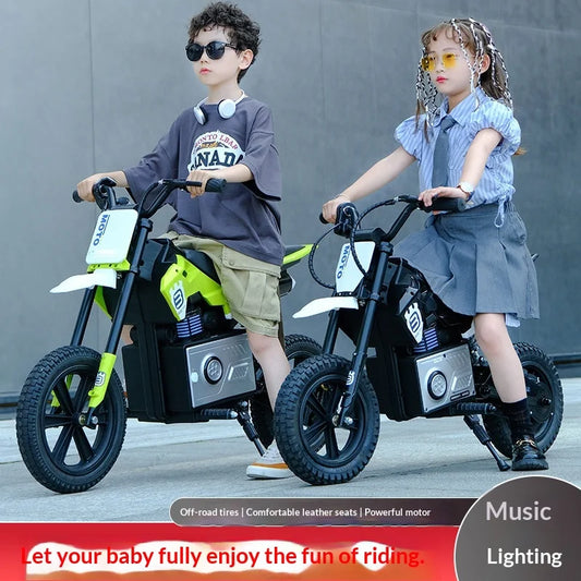 24V 16KM/H Kids Electric Ride on Motorcycle Inflatable Wheel Off Road Toy Car Birthday Gift for Boys And Girls 5-10 Years Old