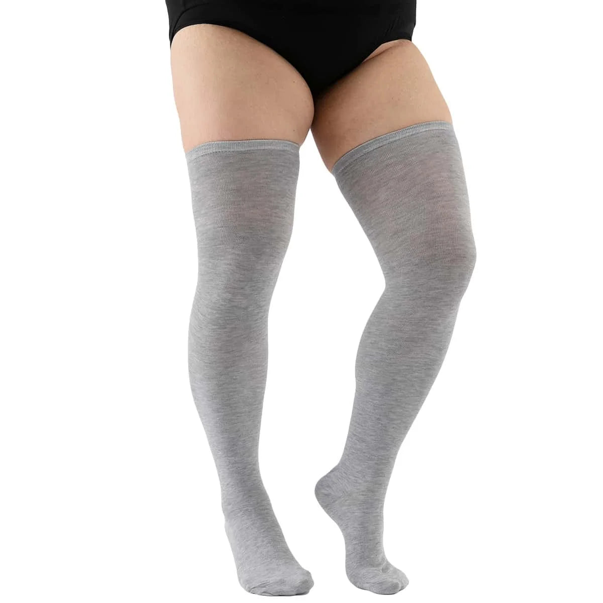 2026new Large Plus Size Thigh High Stockings White Black Over Knee Long Socks for Oversized Woman Thick Leg Warmer Autumn Winter