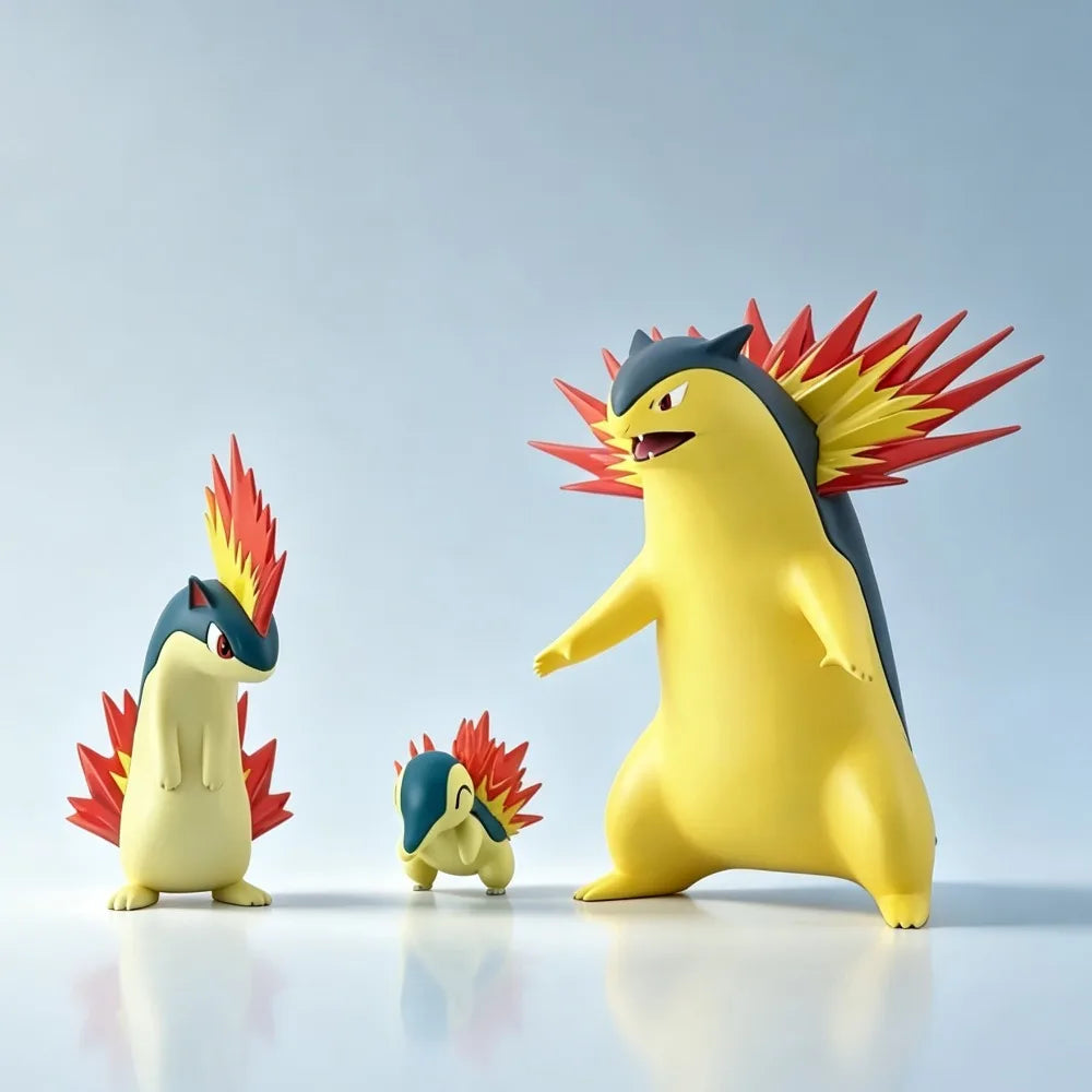 2.5-9.5cm Anime Figure Scale World Typhlosion Group Pokemen Action Figures Pvc Statue Desktop Collection Model Toys Gifts