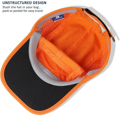 GADIEMKENSD Men Women Folding Climbing Peaked Cap Baseball Cap Outdoor Breathable Camping Hiking Quick Drying Trekking Sun Hat
