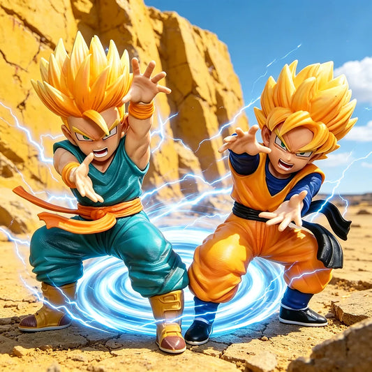 15cm Dragon Ball Anime 2pcs/set Trunks Goten Figures Desktop Decoration Statue Model Doll Toys All Saints' Day Gifts