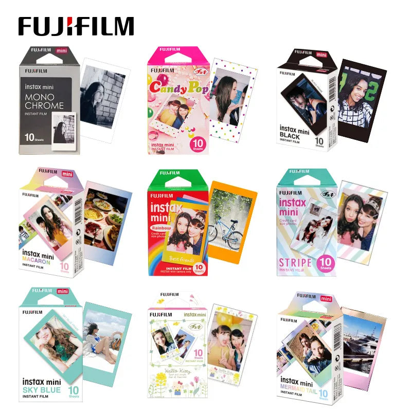 Original Fujifilm Instax Mini 12 11 8 9 Color Film Fujifilm Instax Mini Film For 40 50s 50i 90 Link 25 Share SP-1 2 Camera