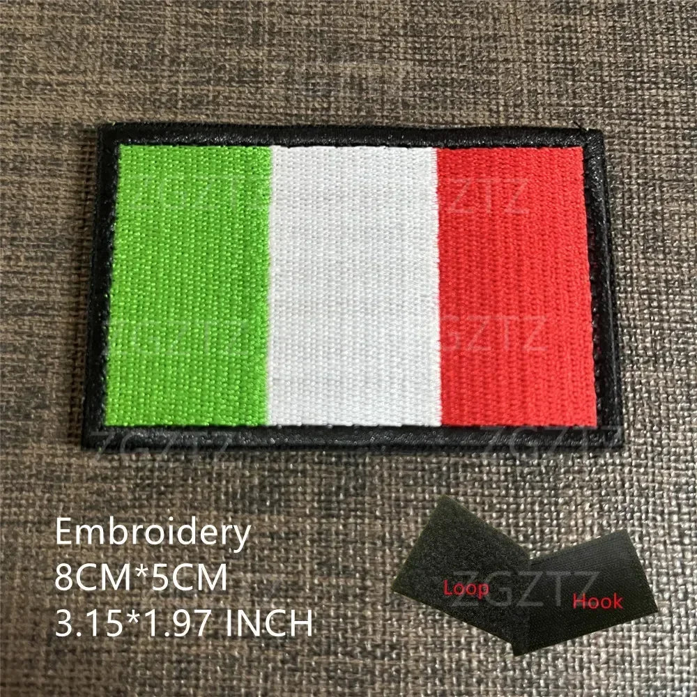 Italy Infrared IR Reflective Patch Italian Italia Sicily Sardinia Sicilia Flag Applique Badge Tactical Armband ITA GIS