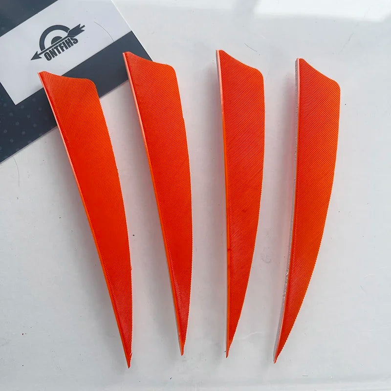 ONTFIHS 50PCS Archery Fletching RW 4" Shield Arrow Feathers with Natural Turkey Feathers