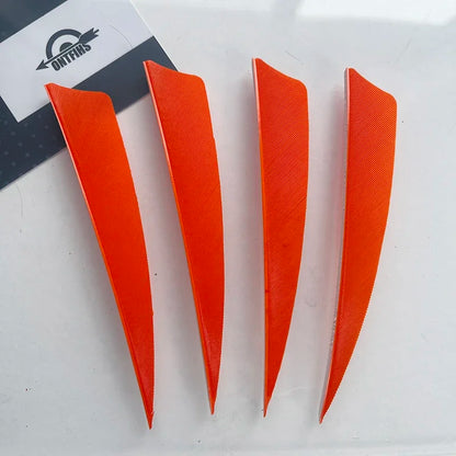 ONTFIHS 50PCS Archery Fletching RW 4" Shield Arrow Feathers with Natural Turkey Feathers
