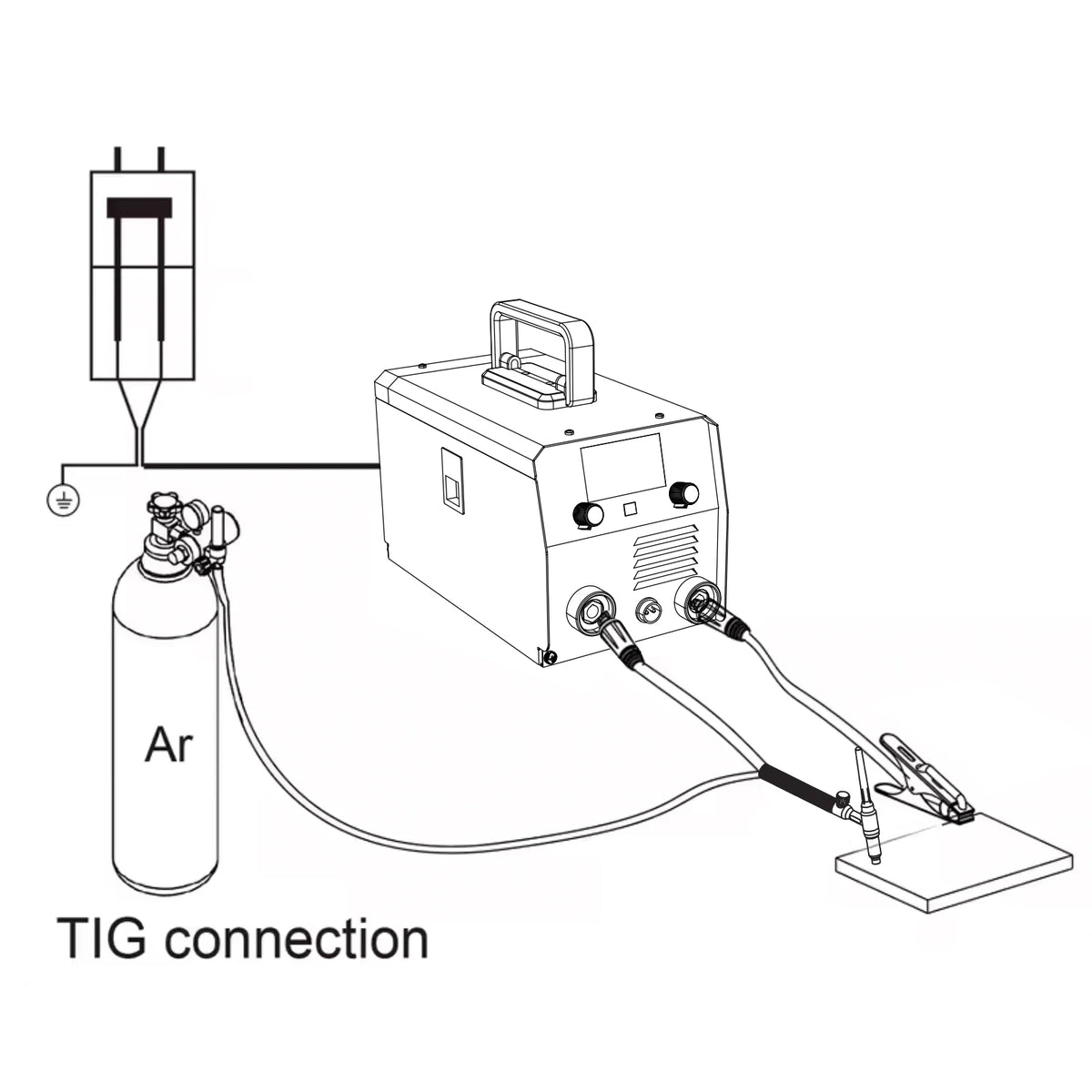Viladepot TIG Welding Torch WP17V Argon Lift TIG Burner With 10-25mm² Quick Connector 3M Cable For Welding Equipment