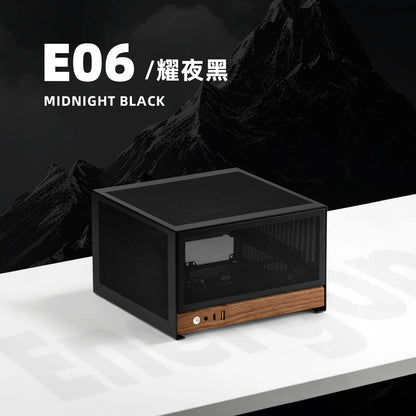 Mechanic Master E06 Energy ITX/ 1U PSU/200mm Half-Height GPU, 7.5L Drawer-Type Mini Case for Living Room & Desktop
