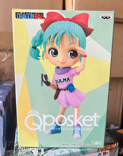 Bandai Anime Dragon Ball Z Q Posket Lunch Lazuli Bulma PVC Action Figures Collectible Model Doll Toys DBZ Figurals Brinquedos