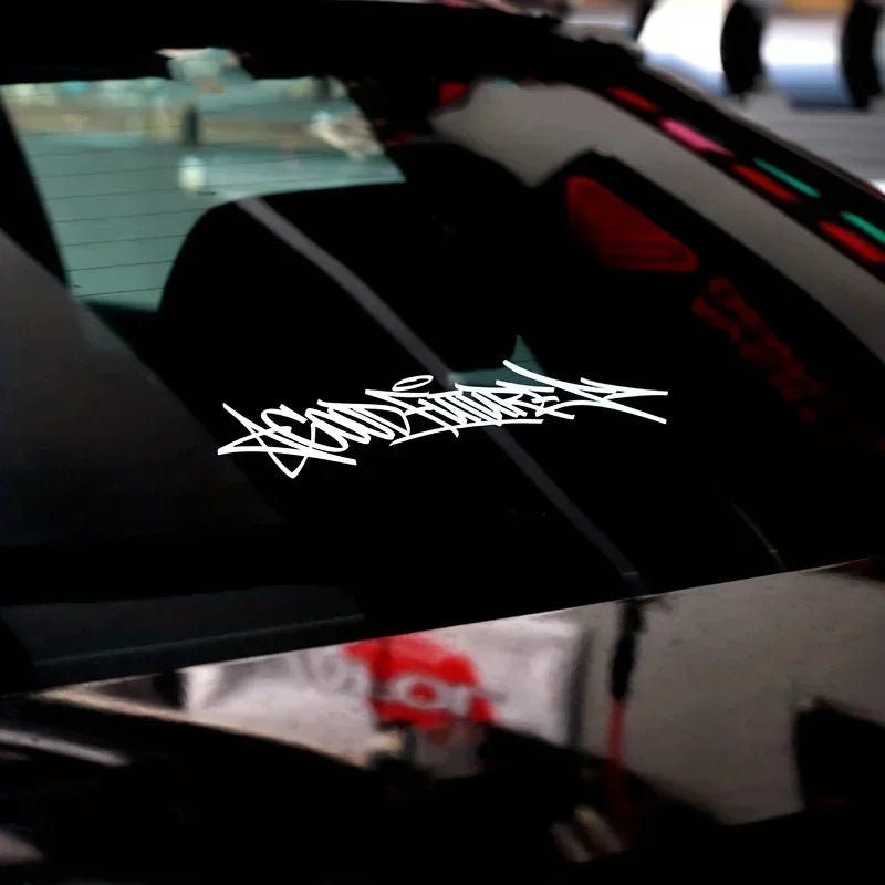 Handwritten GOODFUTURE Car Windshield Sticker Optimistic And Positive Car Body Decoration Vinyl Decal