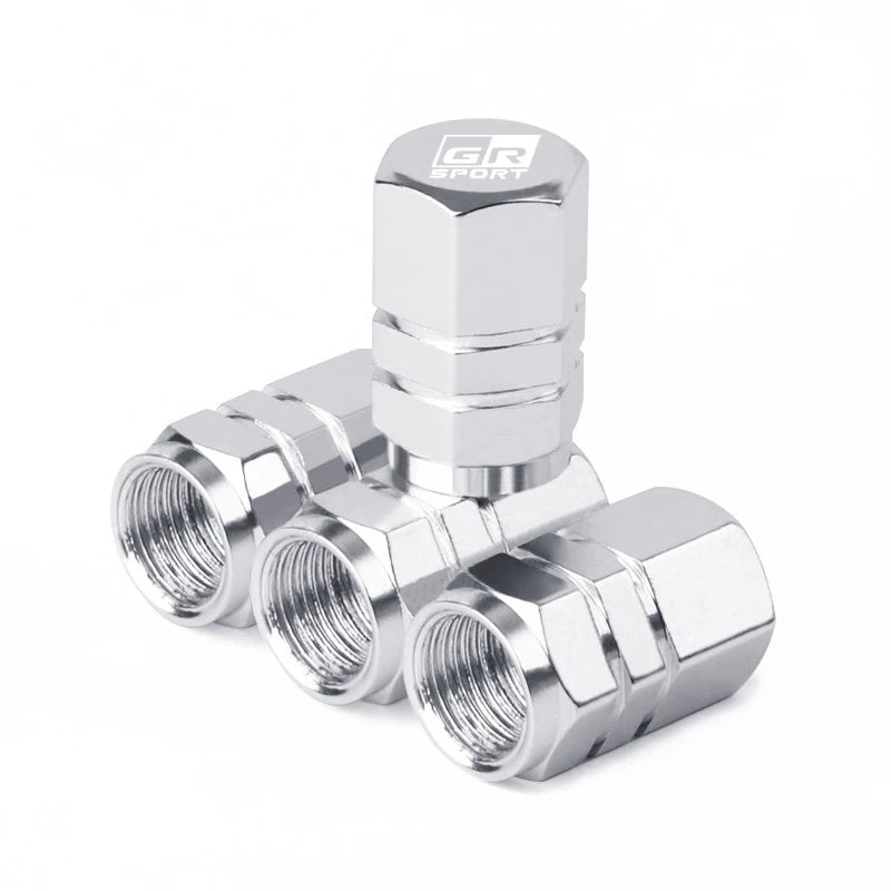 Car Wheel Tyre Tire Air Aluminum Alloy Valve Caps For Toyota GR Sport Gazoo Racing Yaris 86 Corolla Hilux Supra C-HR Accessories