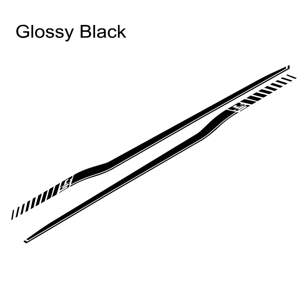 2pcs Car Body Side Accent Stripes Waistline Waterproof Decal Graphics for Dodge Challenger 2008-2023 RS Vinyl Stickers 420x21cm