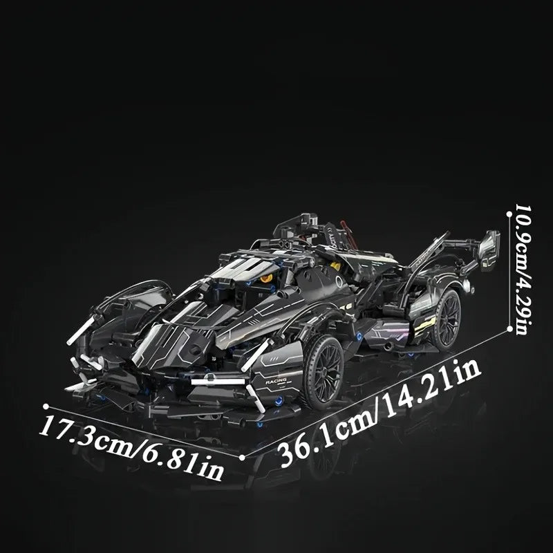 Technical Racing Sport Car Model Building Blocks technic adults 1:14 DIY Supercar Brick Puzzle Toys  Adult Gift（1280+granule）