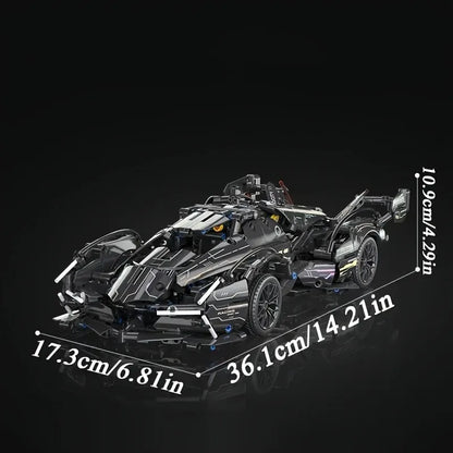 Technical Racing Sport Car Model Building Blocks technic adults 1:14 DIY Supercar Brick Puzzle Toys  Adult Gift（1280+granule）