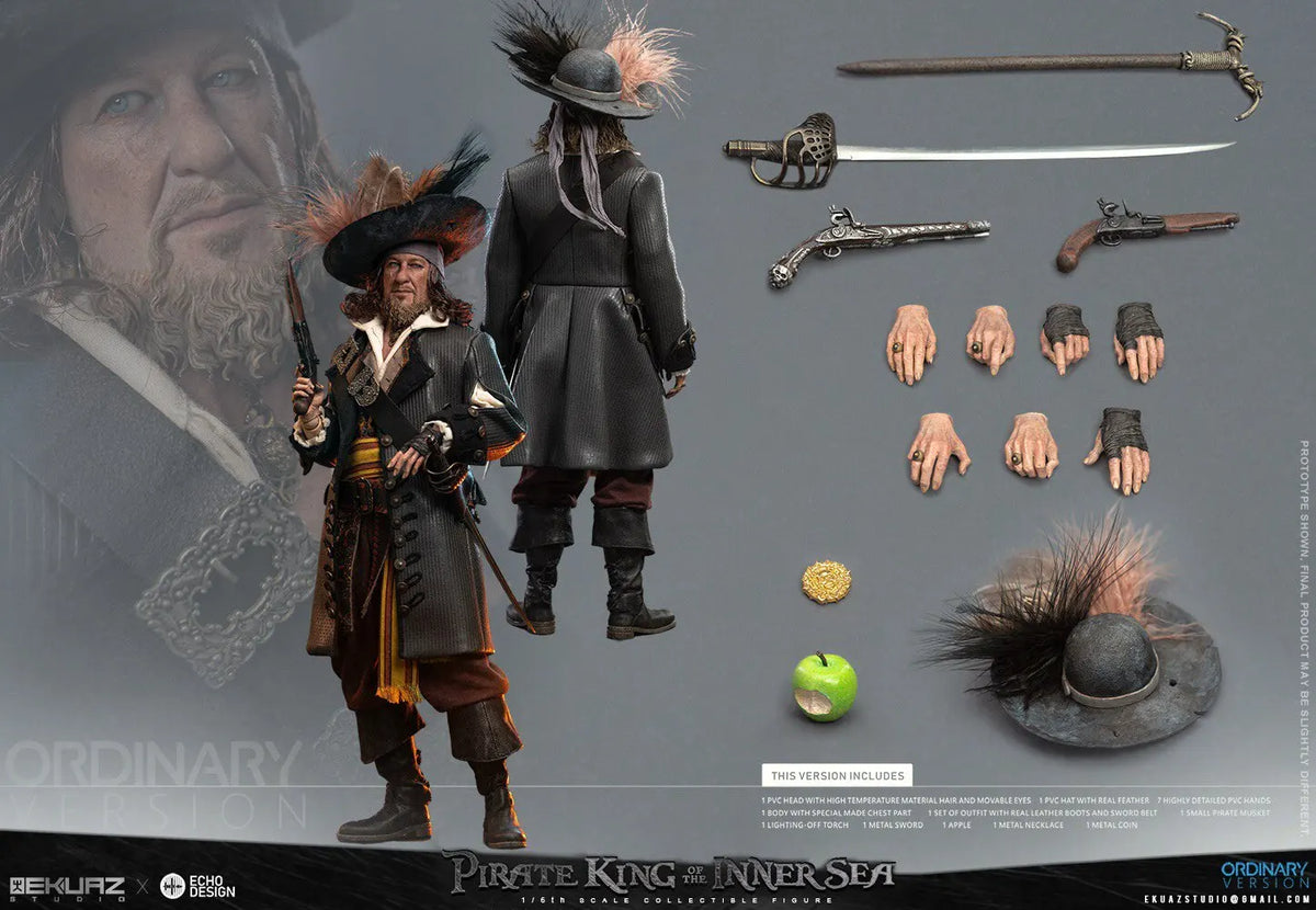 In Stock EKUAZ STUDIO Captain Barbossa EKS012 Pirates of The Caribbean Action Figure Anime Model Trendy Toy Doll Collectibles