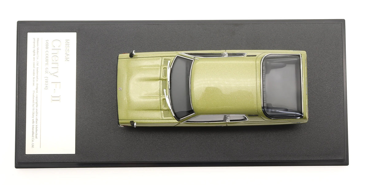1:43 Hi Story for Nissan Cherry F2 COUPE GX 1974 Resin Car Model Vehicles High End Car Toys Model Collection Decoration Gift