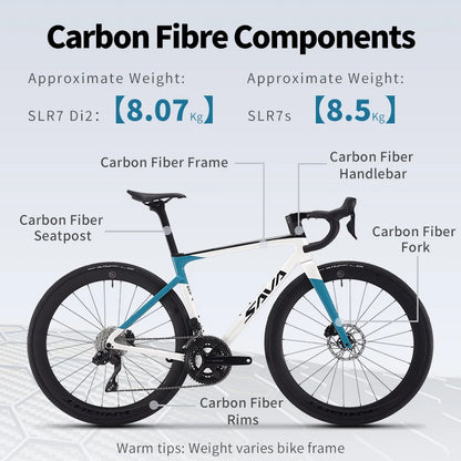 SAVA HAWKEYE SLR7 Full Carbon Fiber E-Shift Road Bike Ultra Light 8 kg with SHIMAN0 105 7170 Di2 Road Bike Racing 24 Speed
