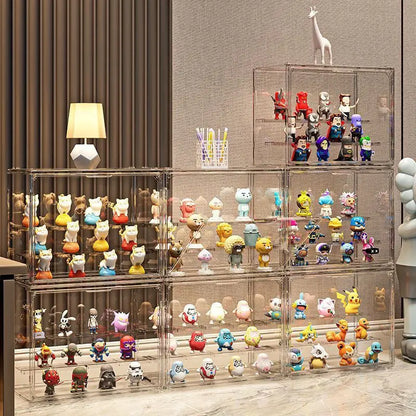 1pc Three Layer Acrylic Display Rack, Blind Box Storage Box,Llarge Capacity Dustproof,For POP MART,Doll,Handmade,Anime,Car Model