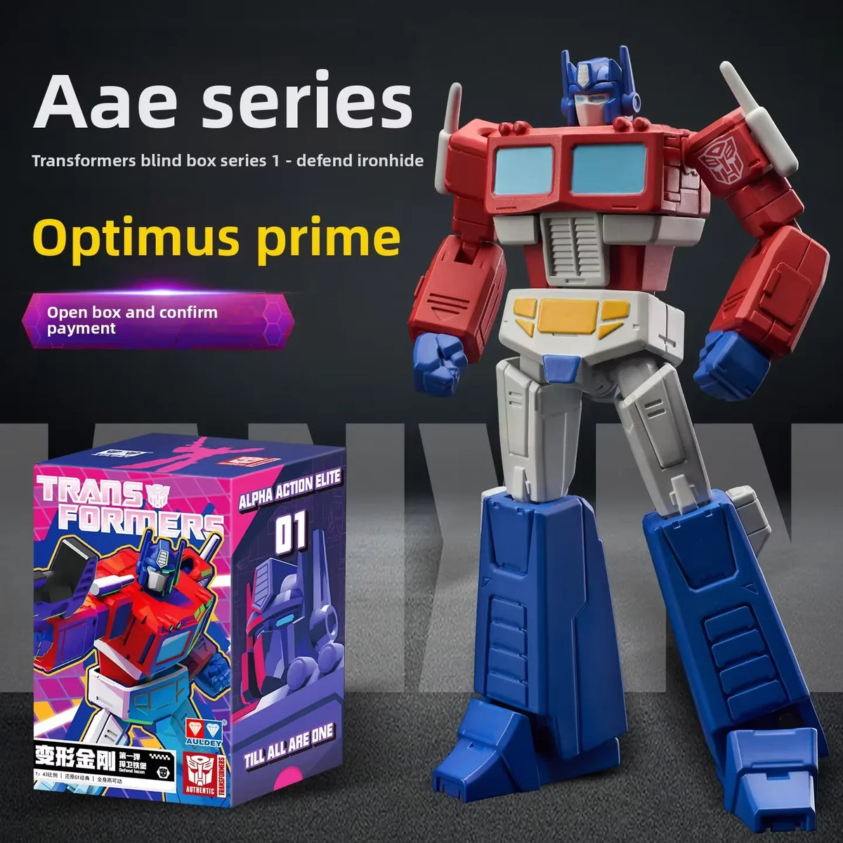 AULDEY Transformers Action Figure Collectible Toy Optimus Prime Megatron Blind Box Set with Movable Joints Design Model Gift Set