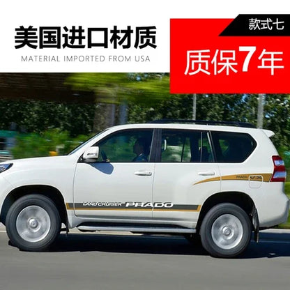 Car Sticker FOR  FOR Toyota Land Cruiser Prado 2010-2019 Fashion Sports Decoration Custom Vinyl Decal