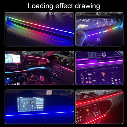 RGB USB Car Interior Decorative Lamps Strips Atmosphere Lamp Skylight Ambient Light App Remote Control Atmosphere Lamp Universal