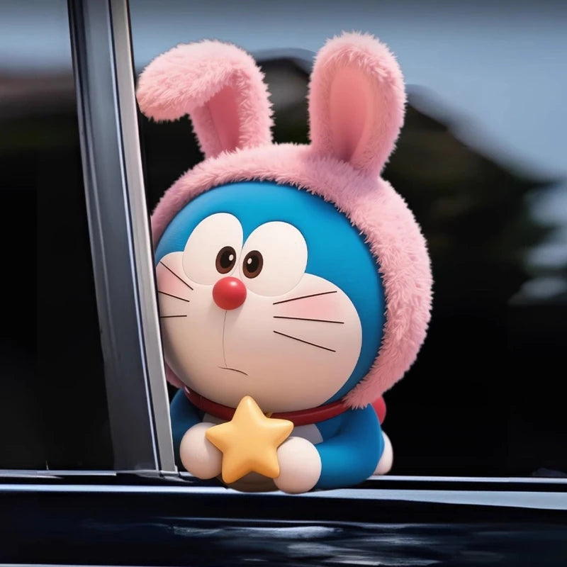 Doraemon cartoon anime car side and rear window glass sticker decoration,electric motorcycle body scratch cover creative sticker