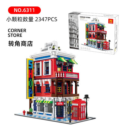 WANGE City Architecture Sydney Opera Santorini Building Blocks Chamartin Stadium Mosque Assembled Model Collection Toys For Gift