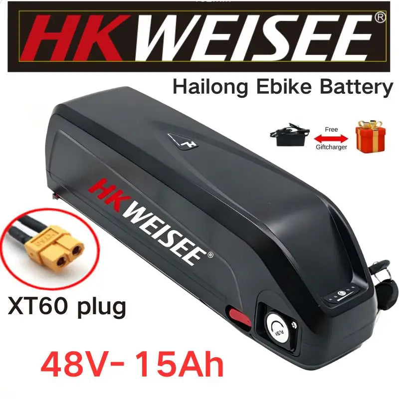 For Hailong 36V 48V 52V 15Ah 20Ah Battery For Bafang BBS02 BBS03 BBSHD Motor Hailong Battery Powerful and Long-Lasting Power