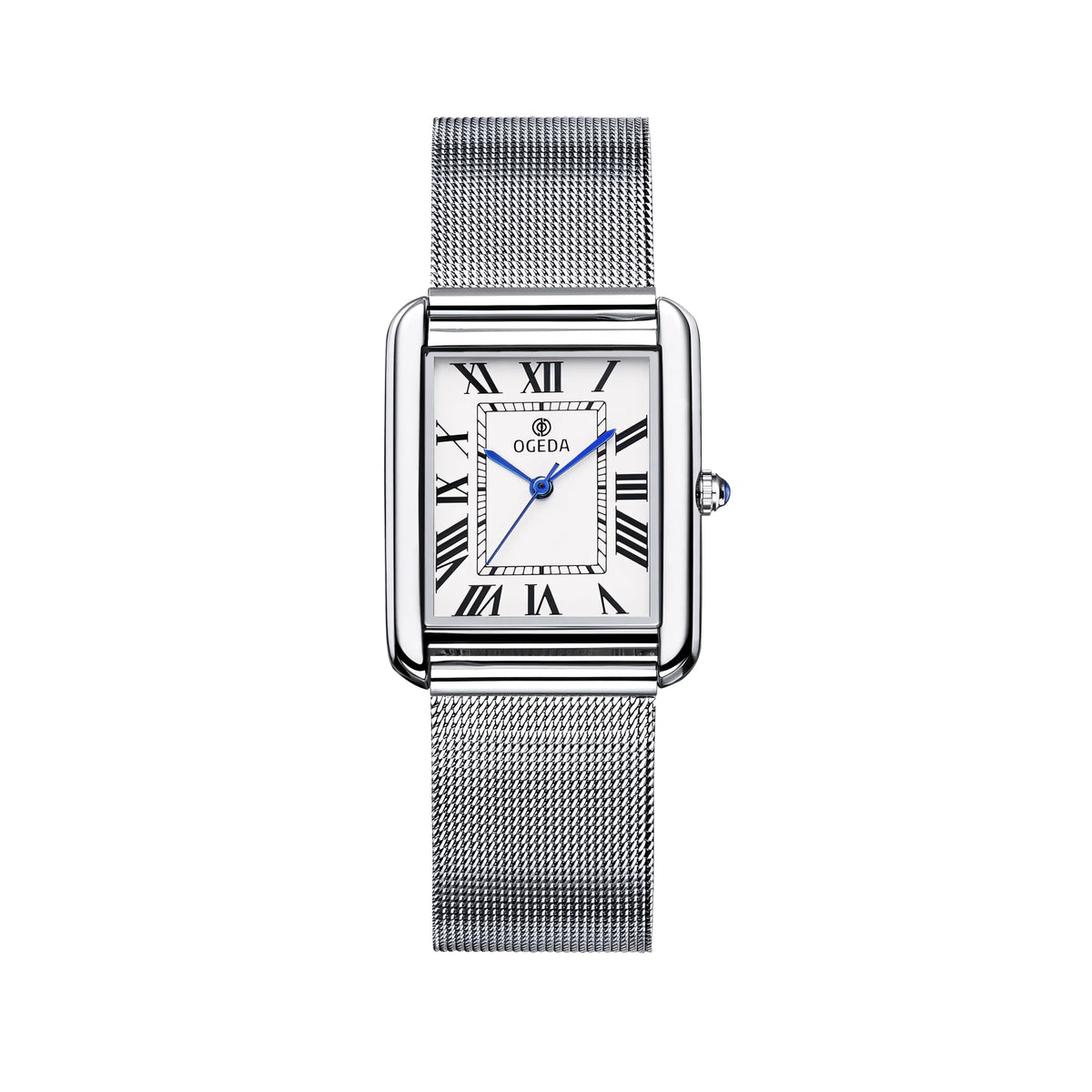 OGEDA Waterproof Couple Watches Casual Fashion Quartz Stainless Steel Leather Strap Square Dial Men's And Women's Lover Watch