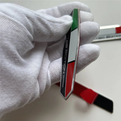 Limited Edition Italy National flag Aluminium Adhesive Emblem Rear Trunk Badge Fender Sticker Body Decal car emblem