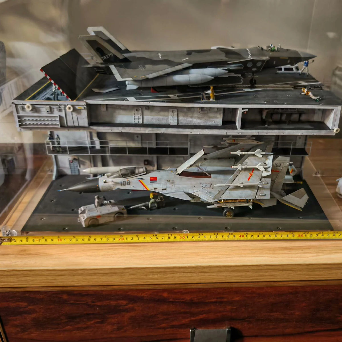 1/48 Aircraft Carrier Deck Assembly Model 56cm Richly Detailed 3D Printed Ship Static Model Kit Ship Toy Ornament Warship Model