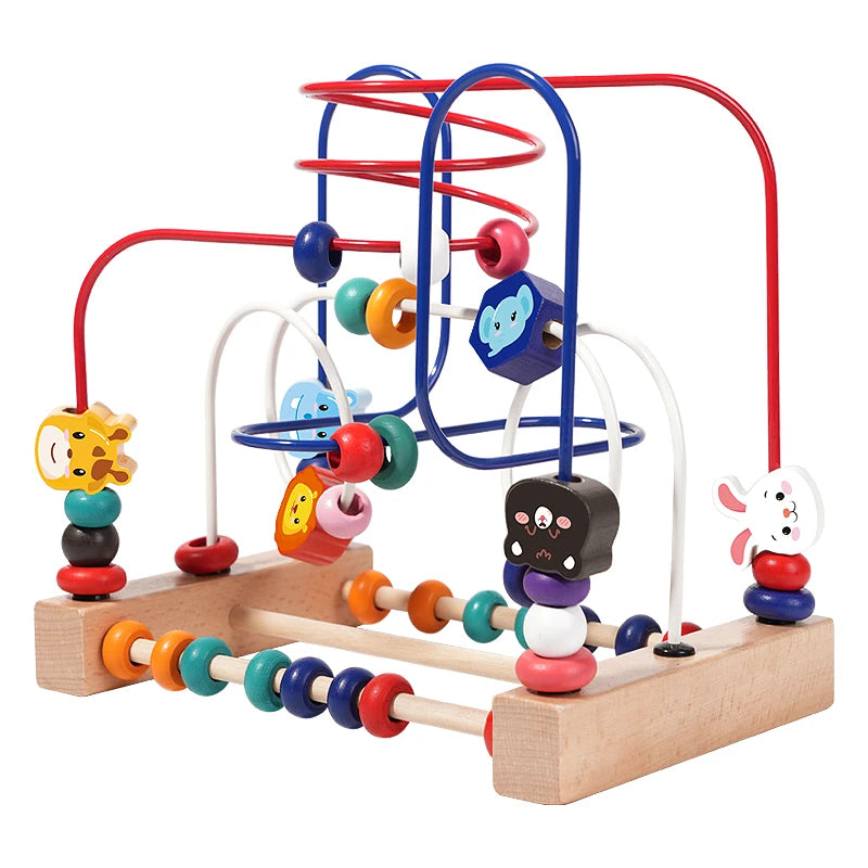 Baby Toddler Early Education Intelligence Building Blocks Beads Attention Span Toys for Boys And Girls Ages 1 to 3