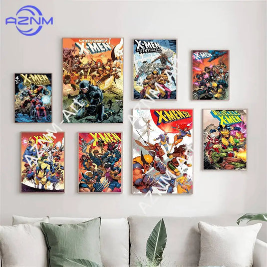 1PC M-Marvel X-X-Men Anime Movie Vintage Posters Sticky Whitepaper Prints Posters Artwork Posters Wall Stickers