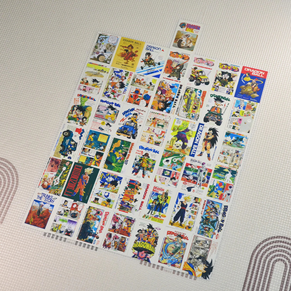 43PCS/set Dragon Ball Super Saiyan Goku Gohan Shenron JUMP Comic Cover Frosted Laser Flash Card Classic Anime Collection Cards