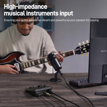 MAONO PS22 Lite USB Audio Interface for PC XLR Input 24-bit/192kHz Routing Software Loopback ASIO for Recording Music Guitar DAW