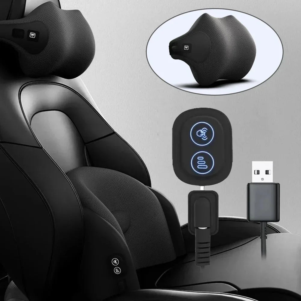 NEW Car Neck Cushion Lumbar Support Electric Men Massage Neck Car Neck Pillow Outdoor Car Accessories Home Car Massage Seat