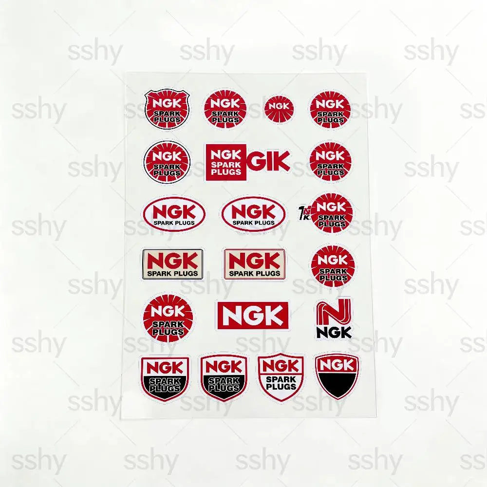 For NGK Reflective Motorcycle Stickers Waterproof Vinyl Decals for Motorbike Helmet Fuel Tank Bike