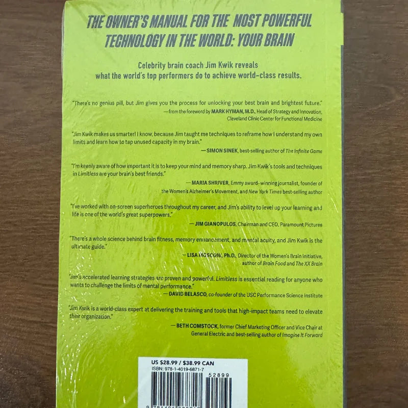 Limitless Expanded Edition by Jim Kwik - Upgrade Your Brain Learn Anything Faster Self Help Book