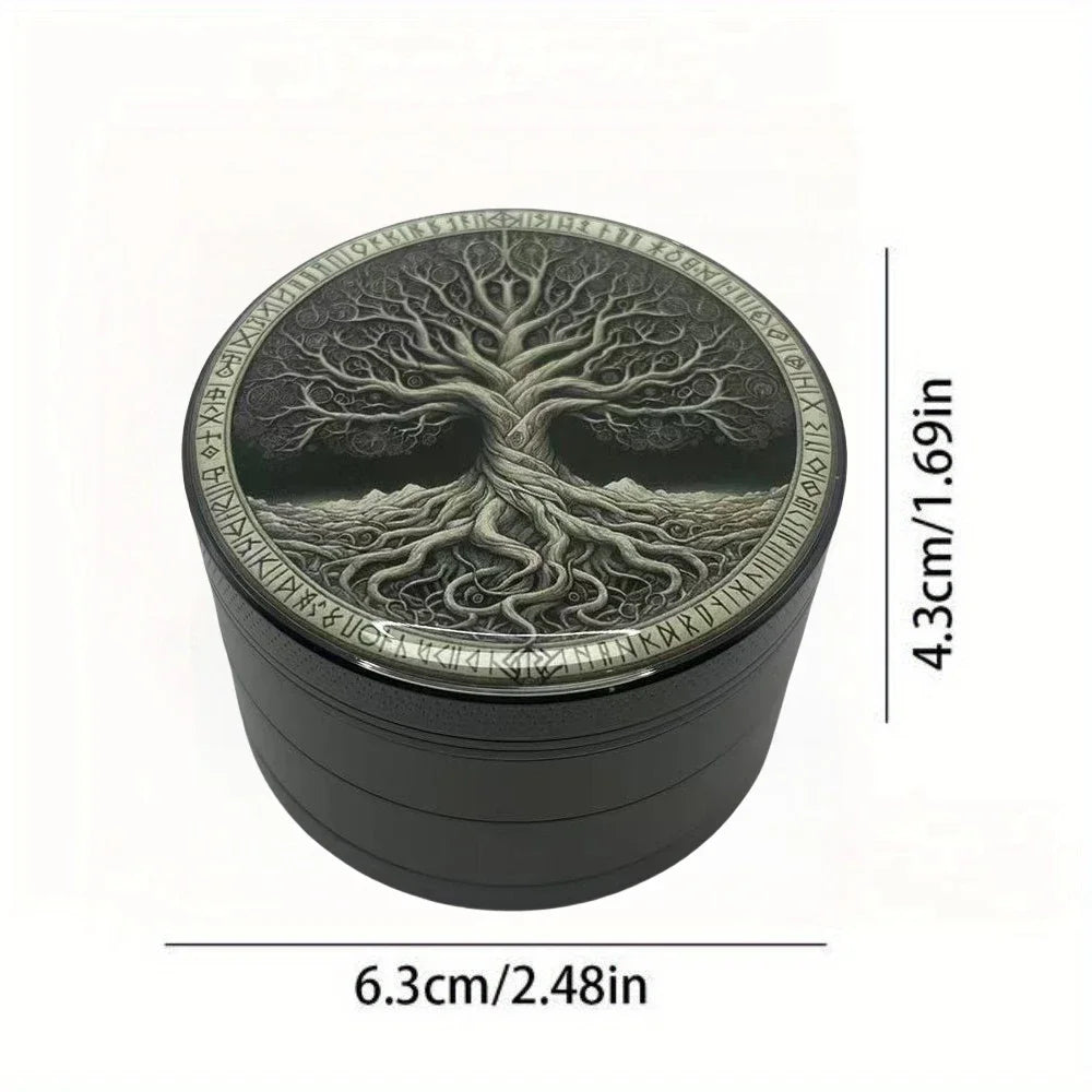 50/63mm Metal Tree Herb Grinder Spice Pepper Mill Mortar Grass Tobacco Grinder Kitchen Tool Smoking Cigarette Accessories