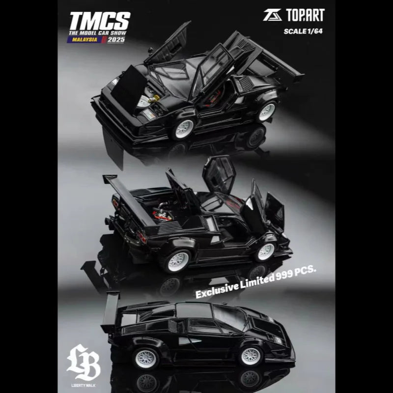 HEC 1:64  Malaysia North Exhibition Limited LB Countach alloy die-cast miniature simulation car model,adult collectible ornament