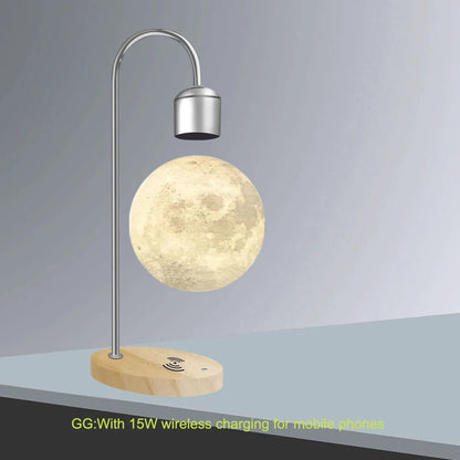Suspended Moon Lamp 3D Printing Seamless Creative Suspended Moon Desk Lamp Home Decoration LED Night Light