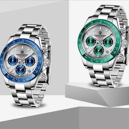 PAGANI Design PD1644 Men Quartz Watches Top Brand Luxury Sports Sapphire Stainless Steel Waterproof Chronograph Reloj Hombre