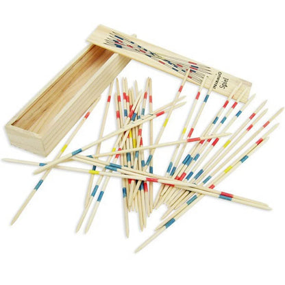 1 Set Traditional Mikado Spiel Pick Up Sticks With Box Multiplayer Game Educational Wooden Board Games Stick