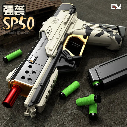 Nylon alloy assault master SP50 soft bullet gun can fire toy gun for  to fight hand gunner