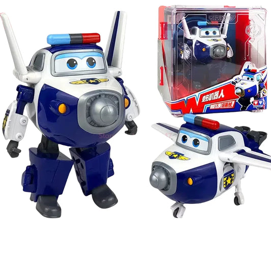 New Hot Super Wings Large Transformation Anime Transformation Flat Robot Action Character Transformation Toy Children'S Gift