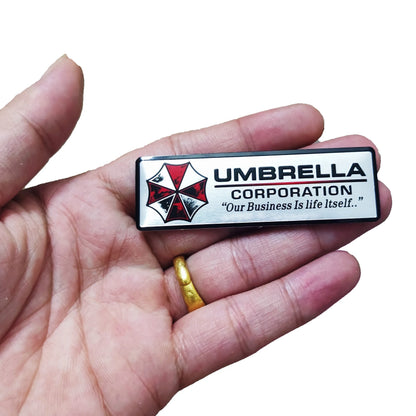 3D Aluminum Car Umbrella Corporation Badge Motorcycle Car Fuel Tank Cover Body Scratch Sticker Waterproof Decorative Decal