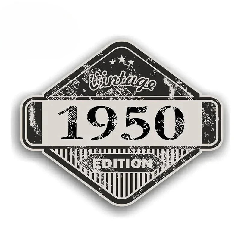 Custom Rusty Patina Aged Vinyl Sticker EARLFAMILY Vintage Car Decal for Window Bumper