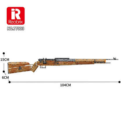 Mauser Kar98K Building Block Model Can Shoot Heavy Sniper Rifle Assemble Bricks Military Weapons Series DIY Toys Holiday Gifts