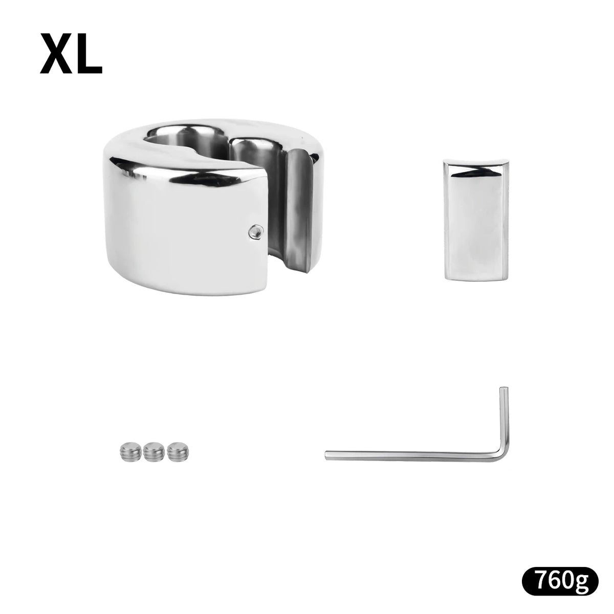 LEZEE Stainless Steel Semen Lock Rings Scrotum Drop Ring Heavy Metal Testicular Stretcher Rings Weight Hanging BDSM Cockring