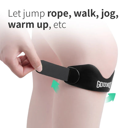 Professional Silicone Patellar Braces with Shock Absorption, Compression, Breathability, and Adjustable Knee Guards for Running